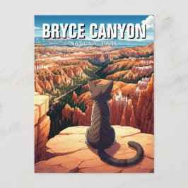 Cat at Bryce Canyon National Park Utah Postkarte