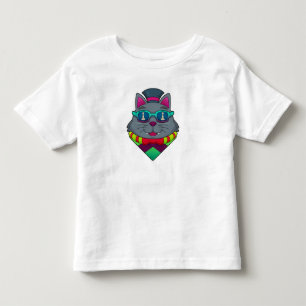 Cat at Schach mit Schachstück gepaart Kleinkind T-shirt