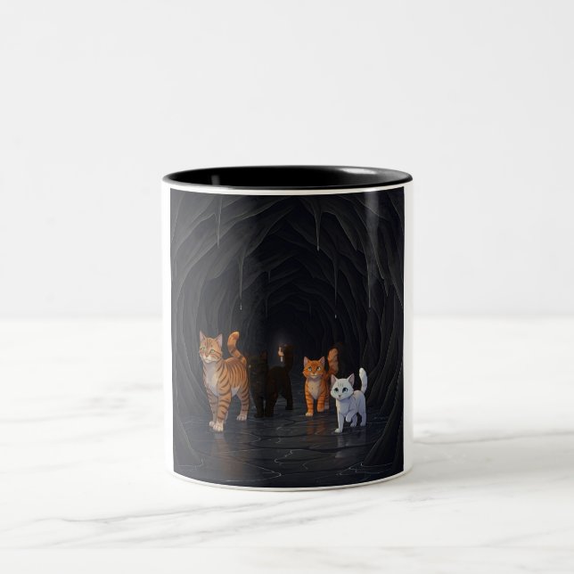 Cat Aventurier Cave Cave Coffee Mug (Centre)