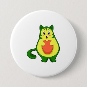 Cat Avocado Button