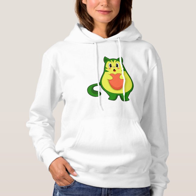 Cat Avocado Hoodie (Vorderseite)
