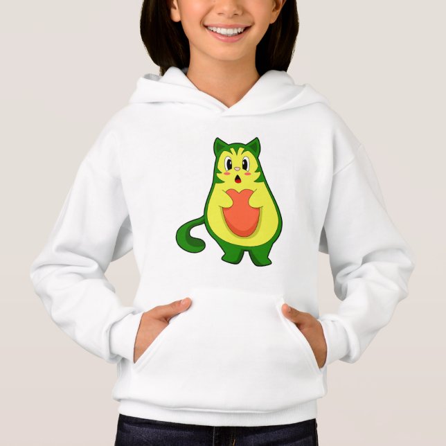 Cat Avocado Hoodie (Vorderseite)