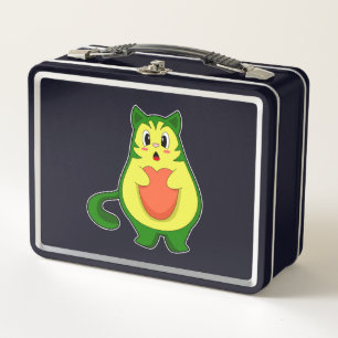Cat Avocado Metall Brotdose