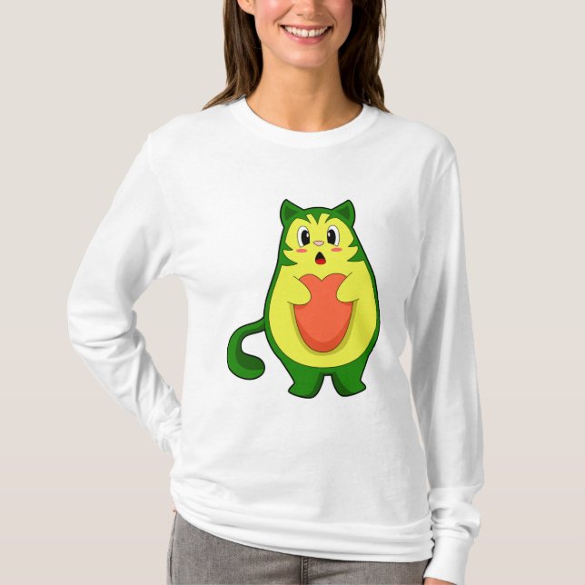 Cat Avocado T-Shirt (Vorderseite)