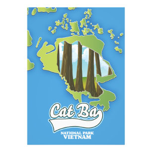 Cat Ba Nationalpark Vietnam Reise Karte Fotodruck