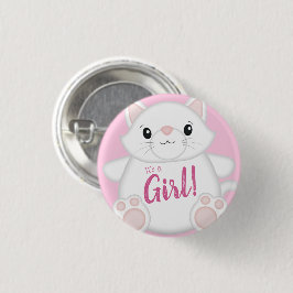 Cat Baby Dusche Kitty Pink Button
