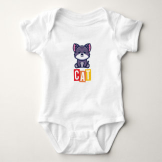 Cat Baby Jersey Bodysuit Baby Strampler