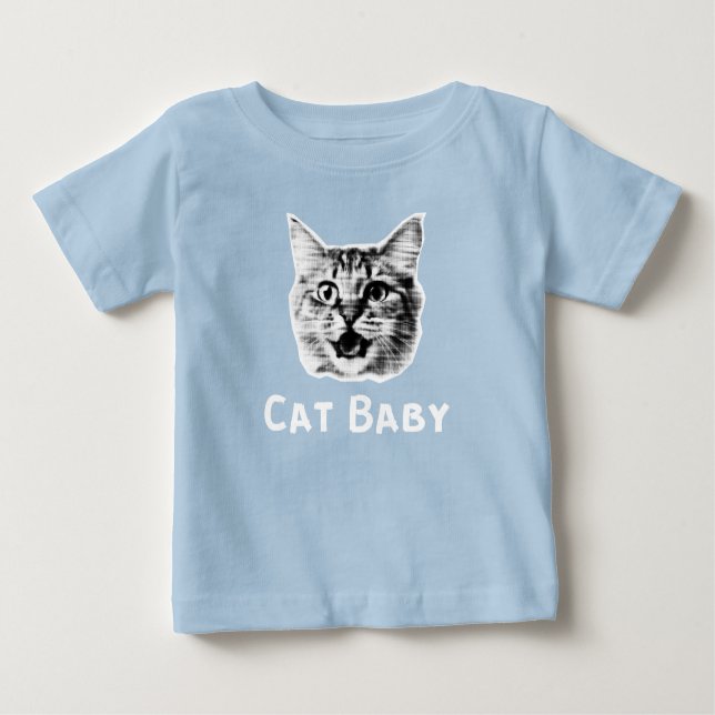 Cat Baby Retro T-shirt (Vorderseite)