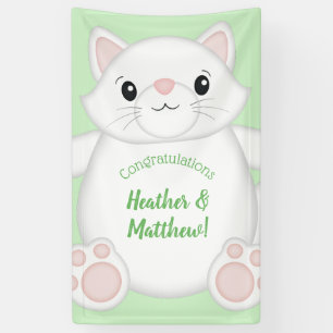 Cat Baby Shower Kitty Banner