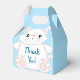 Cat Baby Shower Kitty Blue Geschenkschachtel