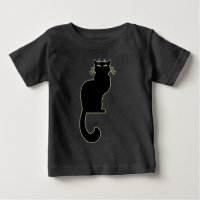 Cat Baby's Shirt Black Cat Art Kinderkind Shirt