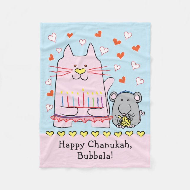 Cat Ballerina Fleece Blanket (Vorderseite)