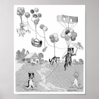 Cat Balloon Trip, Louis Wain