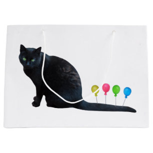 Cat Balloons Geschenktasche Große Geschenktüte