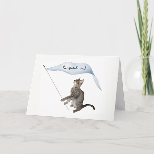 Cat Banner Congratulations Card Karte (Vorderseite)