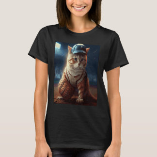 Cat Baseball-Videospiele T-Shirt