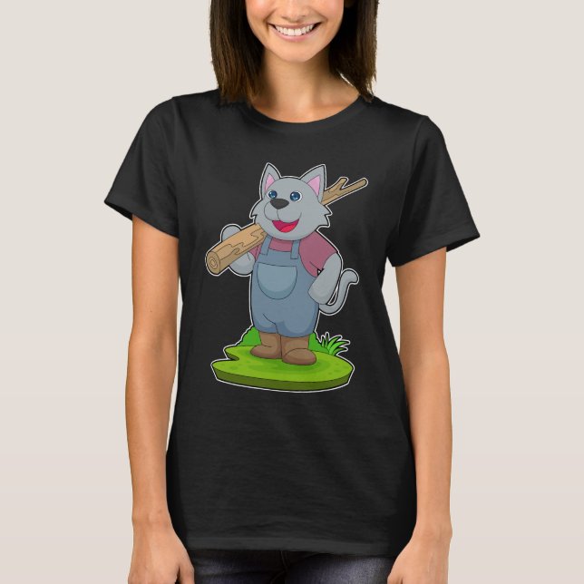 Cat Bauer Tree trunk T-Shirt (Vorderseite)