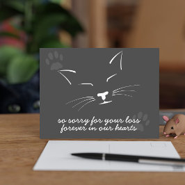 Cat Beileid Postkarte