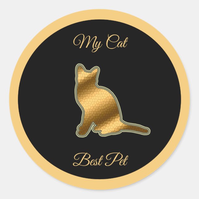 Cat Best Pet Runder Aufkleber (Vorderseite)