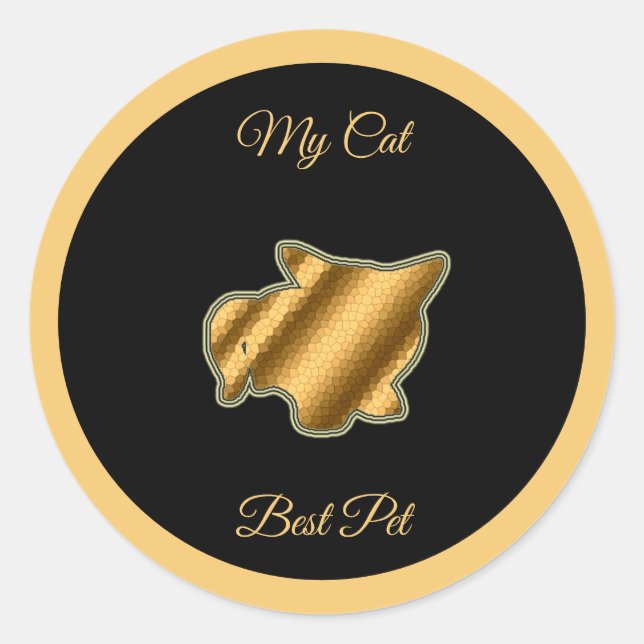 Cat Best Pet Runder Aufkleber (Vorderseite)
