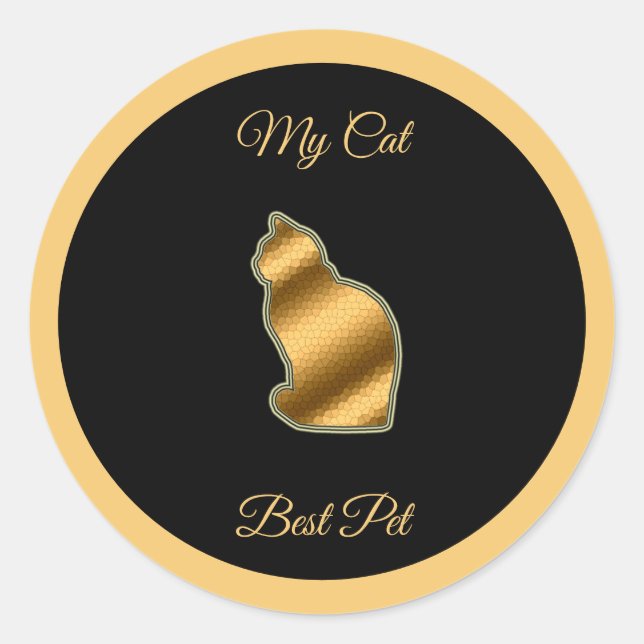 Cat Best Pet Runder Aufkleber (Vorderseite)