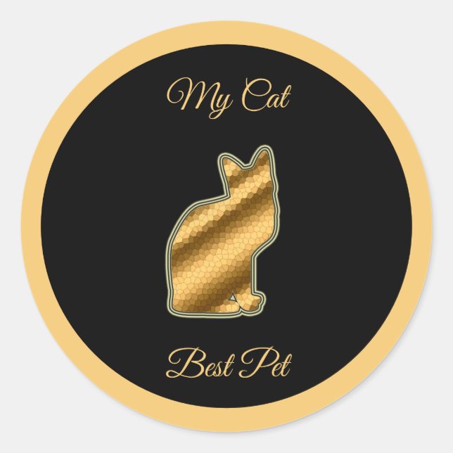 Cat Best Pet Runder Aufkleber (Vorderseite)