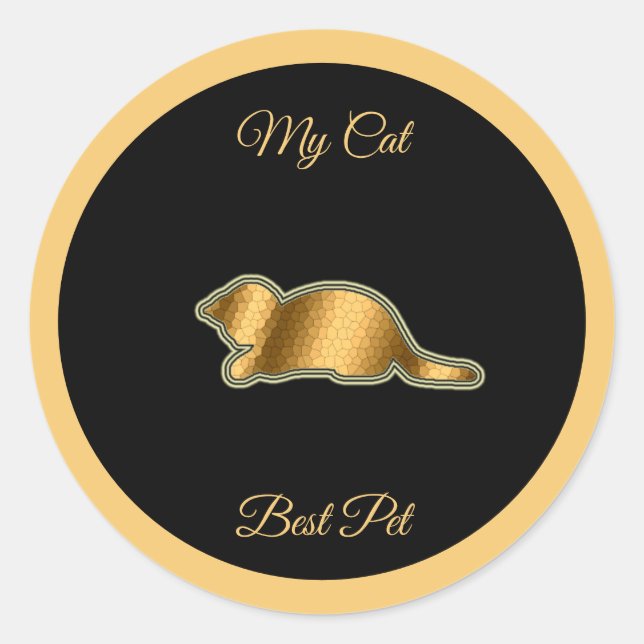 Cat Best Pet Runder Aufkleber (Vorderseite)