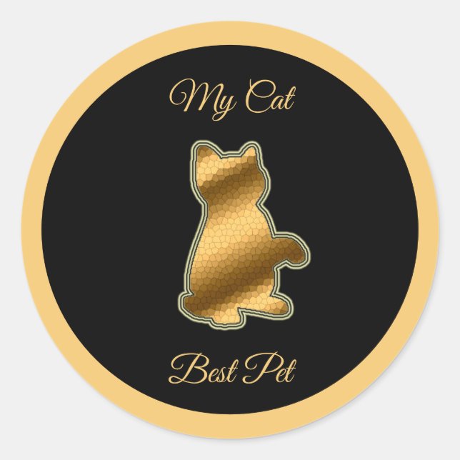 Cat Best Pet Runder Aufkleber (Vorderseite)