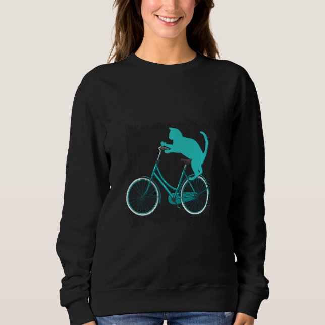 Cat Bicycle Sweatshirt (Vorderseite)