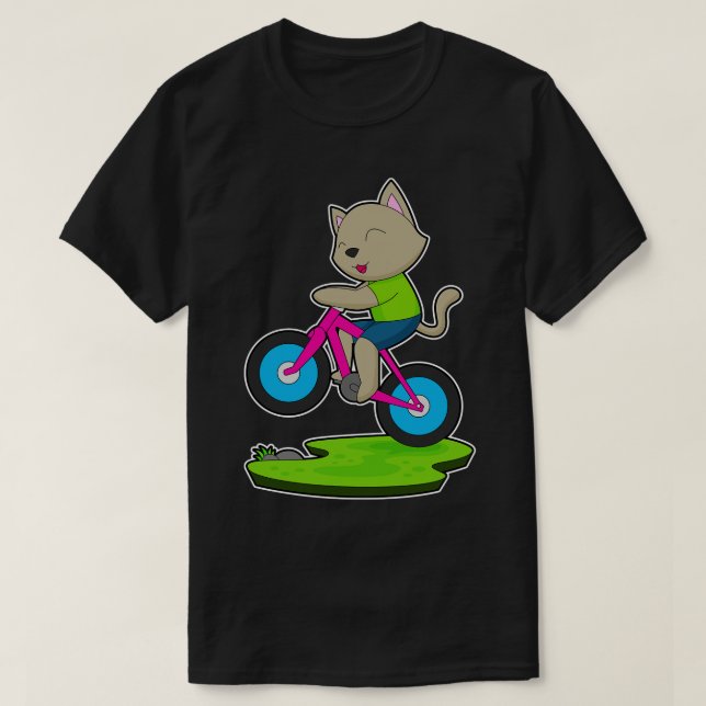 Cat Bicycle T-Shirt (Design vorne)