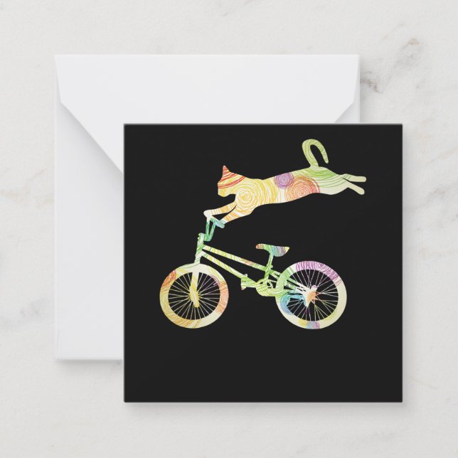 Cat Bike Cycling Bicycle - Ihre Geschenksammlung Mitteilungskarte (Vorderseite)