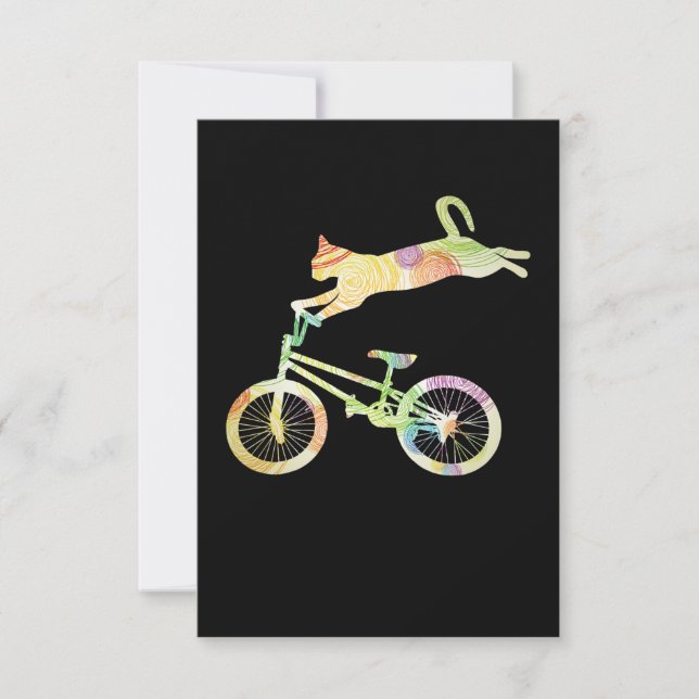 Cat Bike Cycling Bicycle - Ihre Geschenksammlung RSVP Karte (Vorderseite)