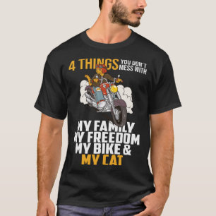 Cat Biking Biker Cruiser Motorrad Motorrad-Kit T-Shirt