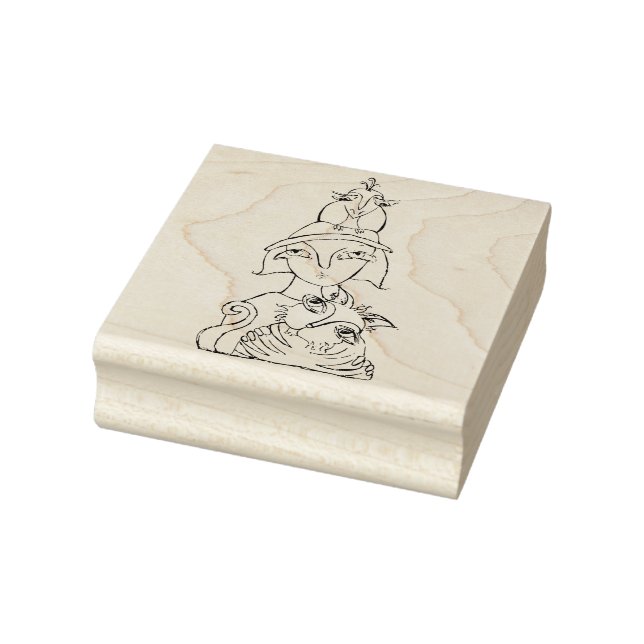 Cat Bird Lady Gummistempel (Stempel)