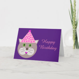 Cat Birthday Card Karte