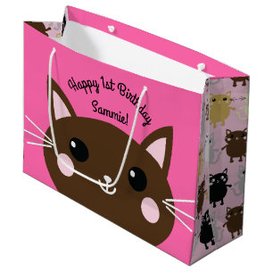 Cat Birthday Party Große Geschenktüte