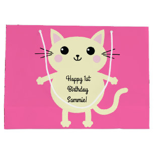 Cat Birthday Party Große Geschenktüte