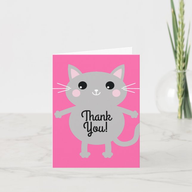 Cat Birthday Party Karte (Vorderseite)