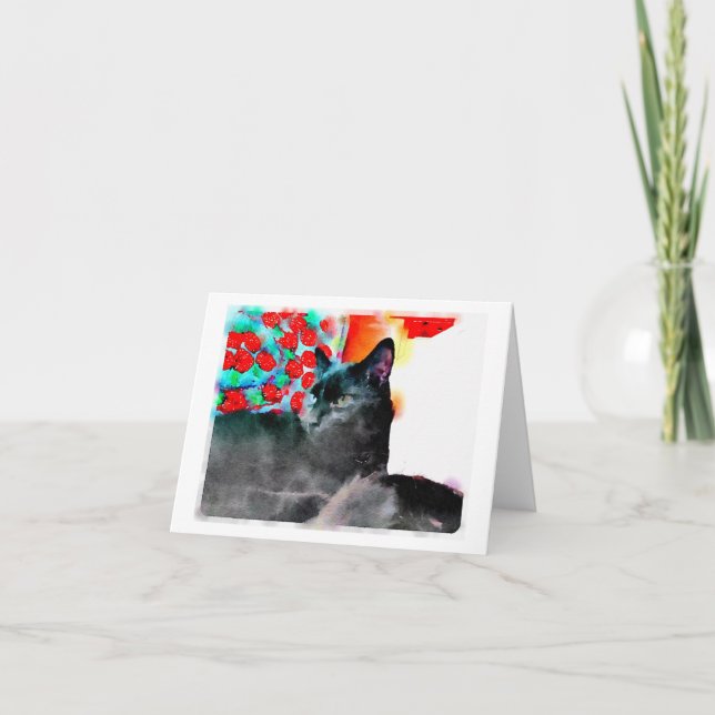 Cat Blank Note Card Karte (Vorderseite)