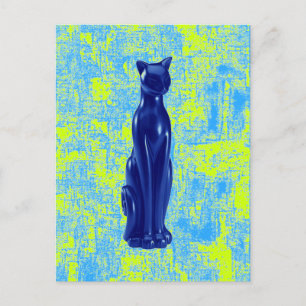 Cat Blue ~ Postcard Postkarte