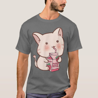 Cat Boba Tea Bubble Tea Anime Kawaii Neko573 T-Shirt
