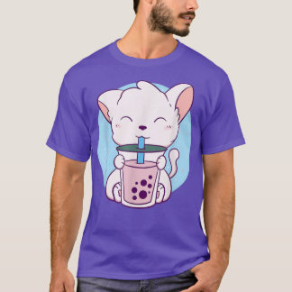 Cat Boba Tea Bubble Tea Anime Kawaii Neko Japanese T-Shirt