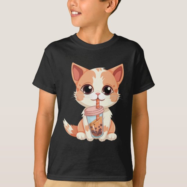Cat Boba Tea Bubble Tee Anime Kawaii Neko (Vorderseite)