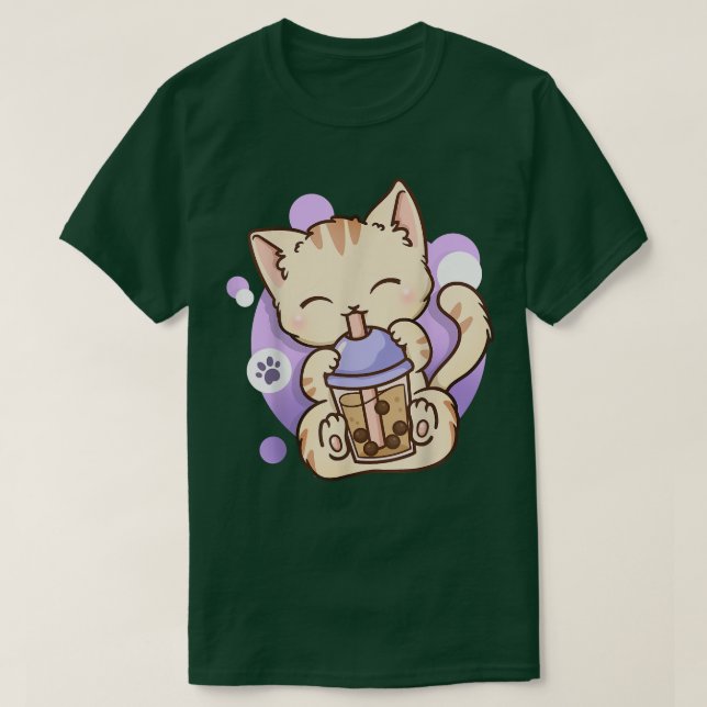 Cat Boba Tea Bubble Tee Anime Kawaii Neko (Design vorne)