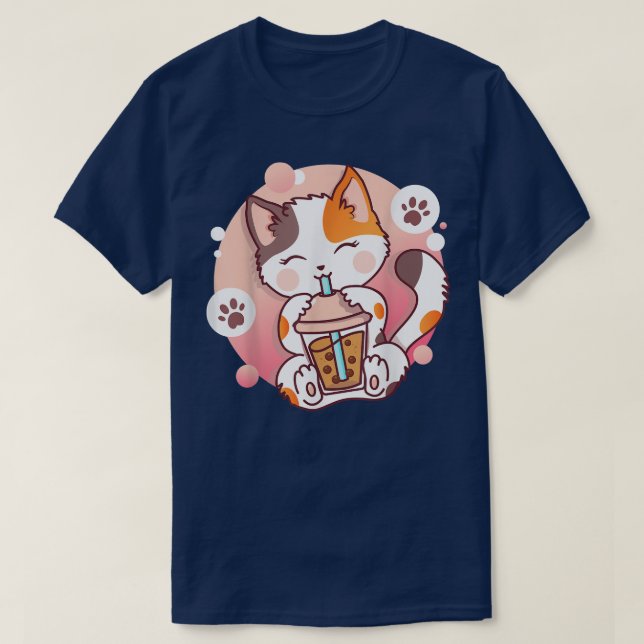 Cat Boba Tea Bubble Tee Anime Kawaii Neko (Design vorne)