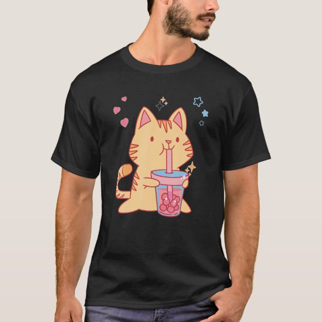 Cat Boba Tea Bubble Tee Anime Kawaii Neko Funny Ca (Vorderseite)