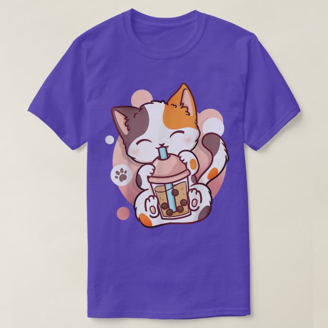 Cat Boba Tea Bubble Tee Anime Kawaii Neko für Mädc (Design vorne)