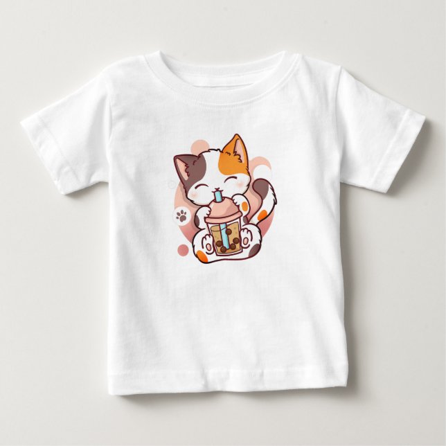 Cat Boba Tea Bubble Tee Anime Kawaii Neko für Mädc (Vorderseite)