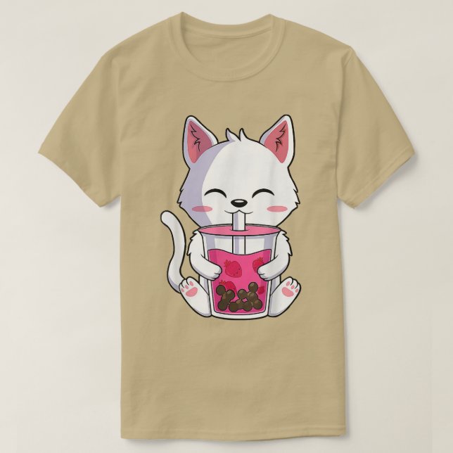 Cat Boba Tea Bubble Tee Anime Kawaii Neko Geschenk (Design vorne)