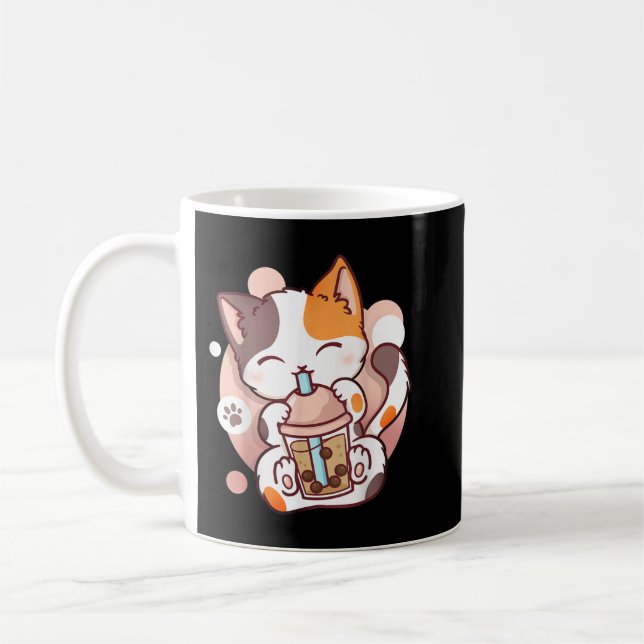 Cat Boba Tea Bubble Tee Anime Kawaii Neko Kaffeetasse (Links)